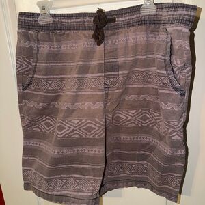 Faded Glory Men's Tribal Pattern Swim Shorts - Brown